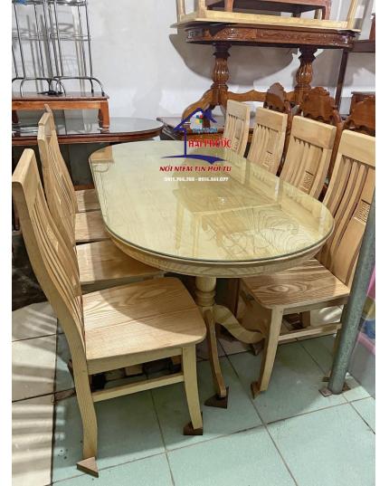 Bàn ăn Sồi Ovan 8 ghế BASOV8G
