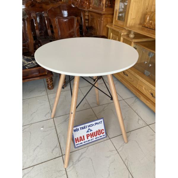 Bàn cà phê, bàn ăn chân gỗ BCFCGMDF60