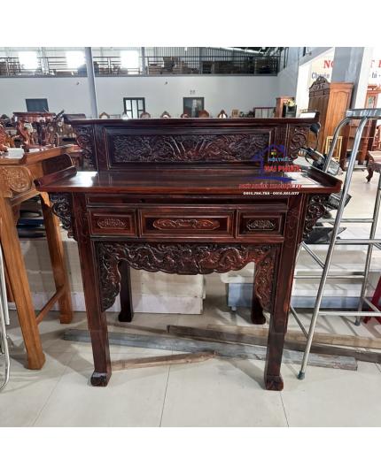 Bàn cúng 2 tầng gỗ muồng 1m27 BC2TM127