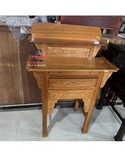 Bàn cúng, bàn thờ 2 tầng gỗ căm xe 1m07 BC2TCX107