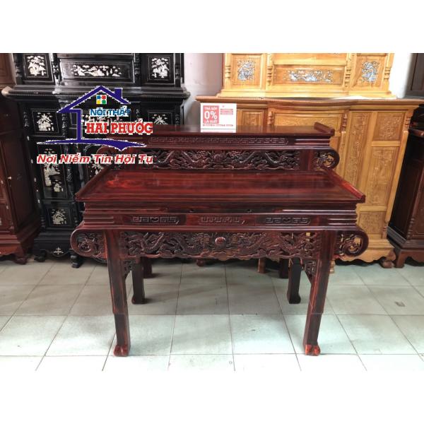 Bàn cúng, bàn thờ 2 tầng gỗ muồng 1m54 BC2TM154