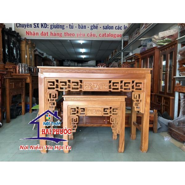 Bàn cúng, bàn thờ, án gian gỗ Bên 1m27 AGG127