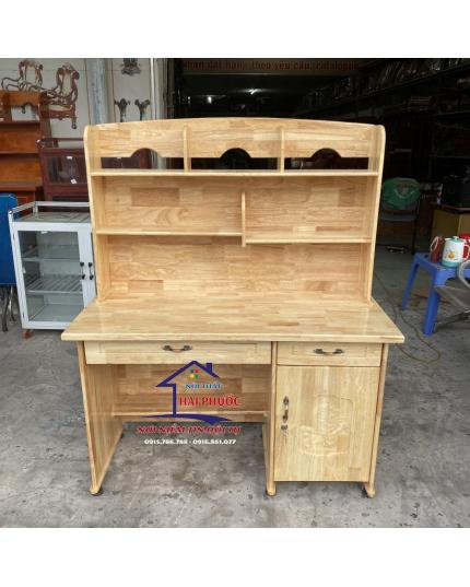 Bàn học sinh, bàn có kệ sách gỗ thông 1m2 BHSGT1M2