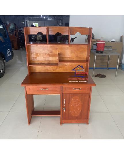 Bàn học sinh, bàn có kệ sách gỗ veneer xoan đào 1m BHSXĐ1M