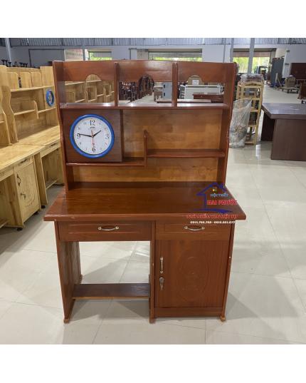 Bàn học sinh gỗ veneer xoan đào có đồng hồ 1m BHSXĐĐH1M