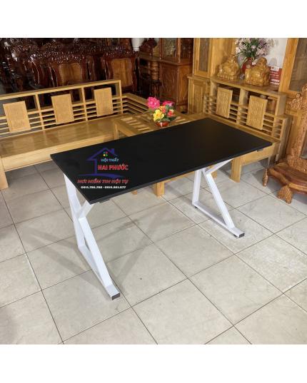 Bàn làm việc chân sắt chữ K, bàn máy tính chân sắt 1m2