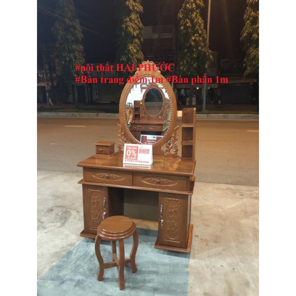 Bàn phấn, bàn trang điểm veneer xoan đào 1m BPXĐ1MOV