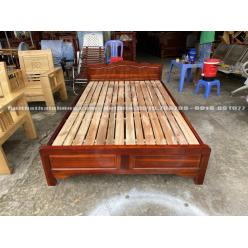 Giường ngủ gỗ xoan 1m2 trơn GNGK12T