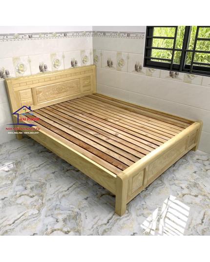 Giường ngủ gỗ sồi 1m6 trơn GNGS16T