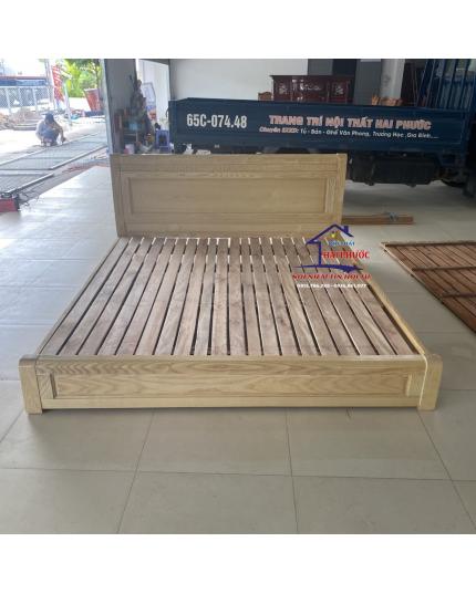 Giường ngủ gỗ sồi 1m8 vai sát đất GNGS18SĐ
