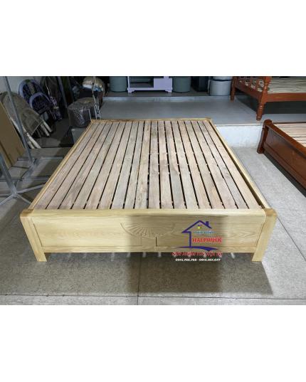 Giường ngủ gỗ sồi 2 đầu thấp 1m6 GNGS2DT16