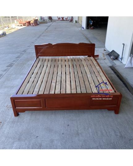 Giường ngủ gỗ Xoan keo 1m6 trơn GNGK16T