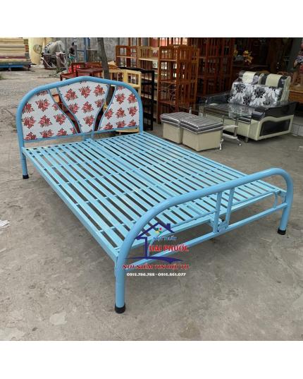 Giường sắt, giường ngủ sắt ống tròn 1m4 GST1M4