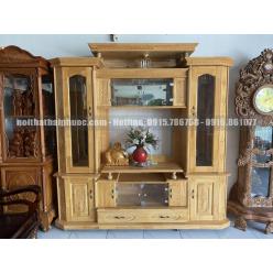 Kệ phòng khách, kệ để tivi gỗ thông 2m4 KTHT2M4
