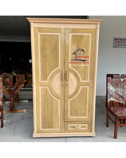 Tủ đựng quần áo gỗ veneer Sồi Nga 1m2 TASN12
