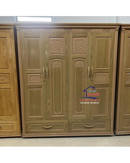 Tủ đựng quần áo gỗ veneer Sồi Nga 1m8 TASN18
