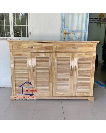 Tủ giày gỗ cao su 1m4 TGCS1M4