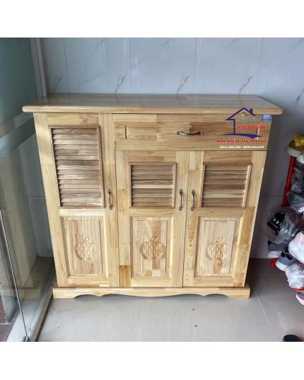 Tủ giày gỗ cao su 1m TGCS1M