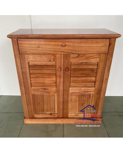Tủ giày gỗ veneer xoan đào 8 tấc TGXD8T 
