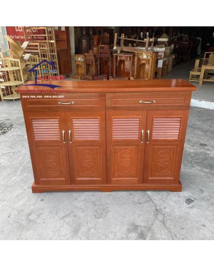 Tủ giày gỗ veneer xoan đào 1m4 TGXD1M4