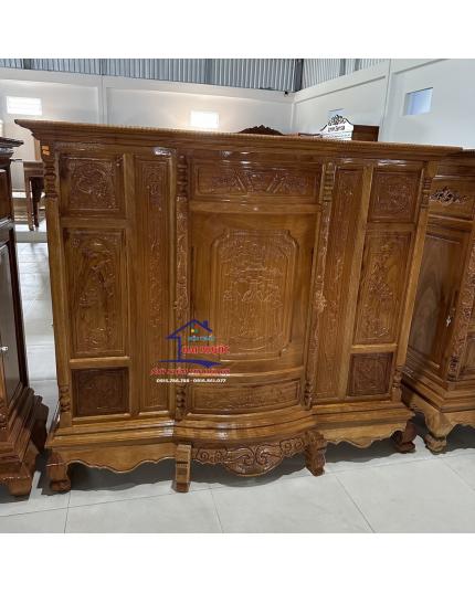 Tủ thờ Bụng Phệ 6 chân gỗ Căm xe 1m78 TTBP6CGCX178
