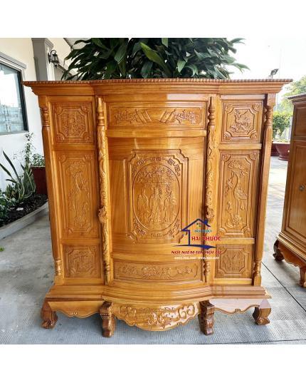 Tủ thờ Bụng Phệ 6 chân gỗ Căm xe TTBP6CGB