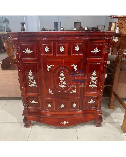 Tủ thờ cẩn mini trơn gỗ Tràm 107cm TuTho02