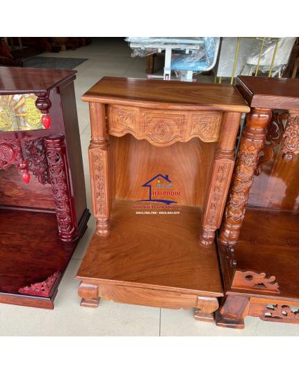 Tủ thờ thần tài cột vuông gỗ Bên 40cm TTCVGB40