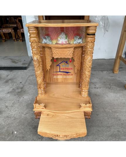Tủ thờ thần tài di lặc gỗ Bên 60cm TTDLGB02