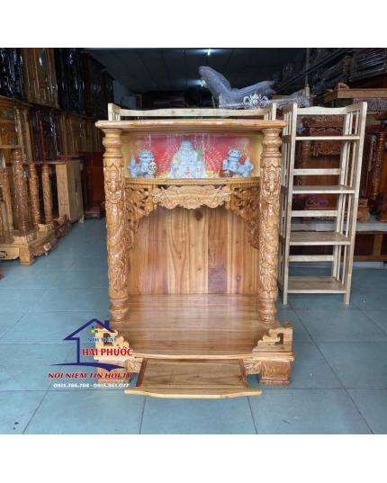 Tủ thờ thần tài di lặc gỗ Xoan đào 80cm TTDLGXD80