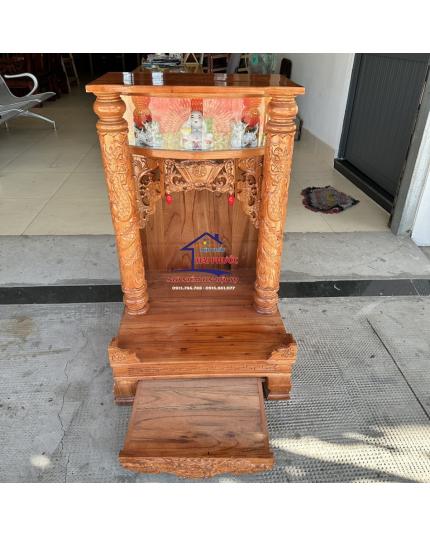 Tủ thờ thần tài di lặc gỗ Xoan đào 60cm TTDLXĐ60