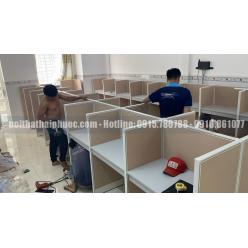 Vách ngăn văn phòng, bàn có vách ngăn, vách ngăn nỉ VN05